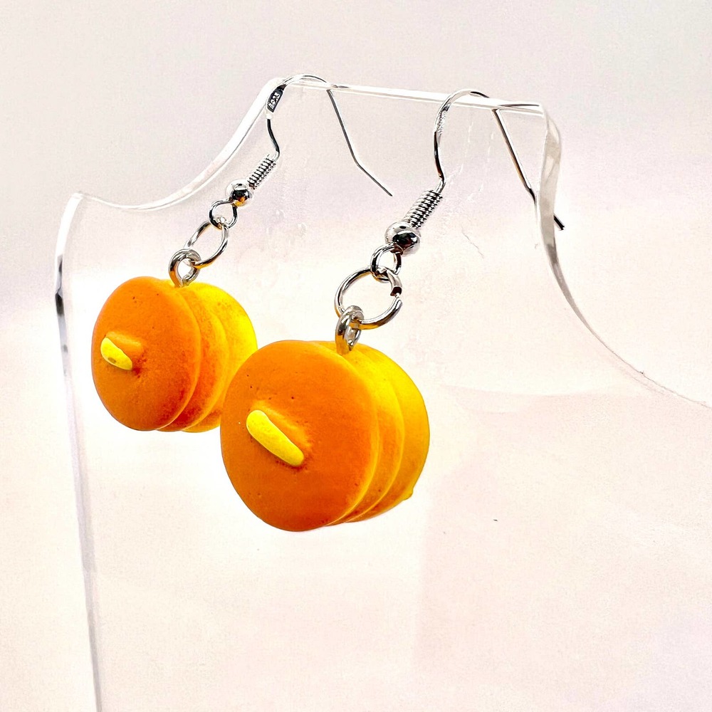 Waffle Stack Earrings - Breakfast Earrings - Diner Earrings - Food Earrings - Picture 2 of 9
